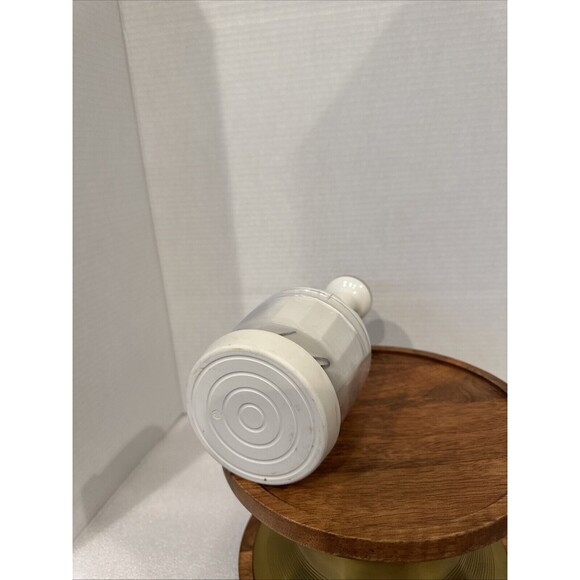 Pampered Chef Food Chopper #2585  Manual Push Vegetable Dicer Chef Hat Logo GUC - Picture 2 of 8